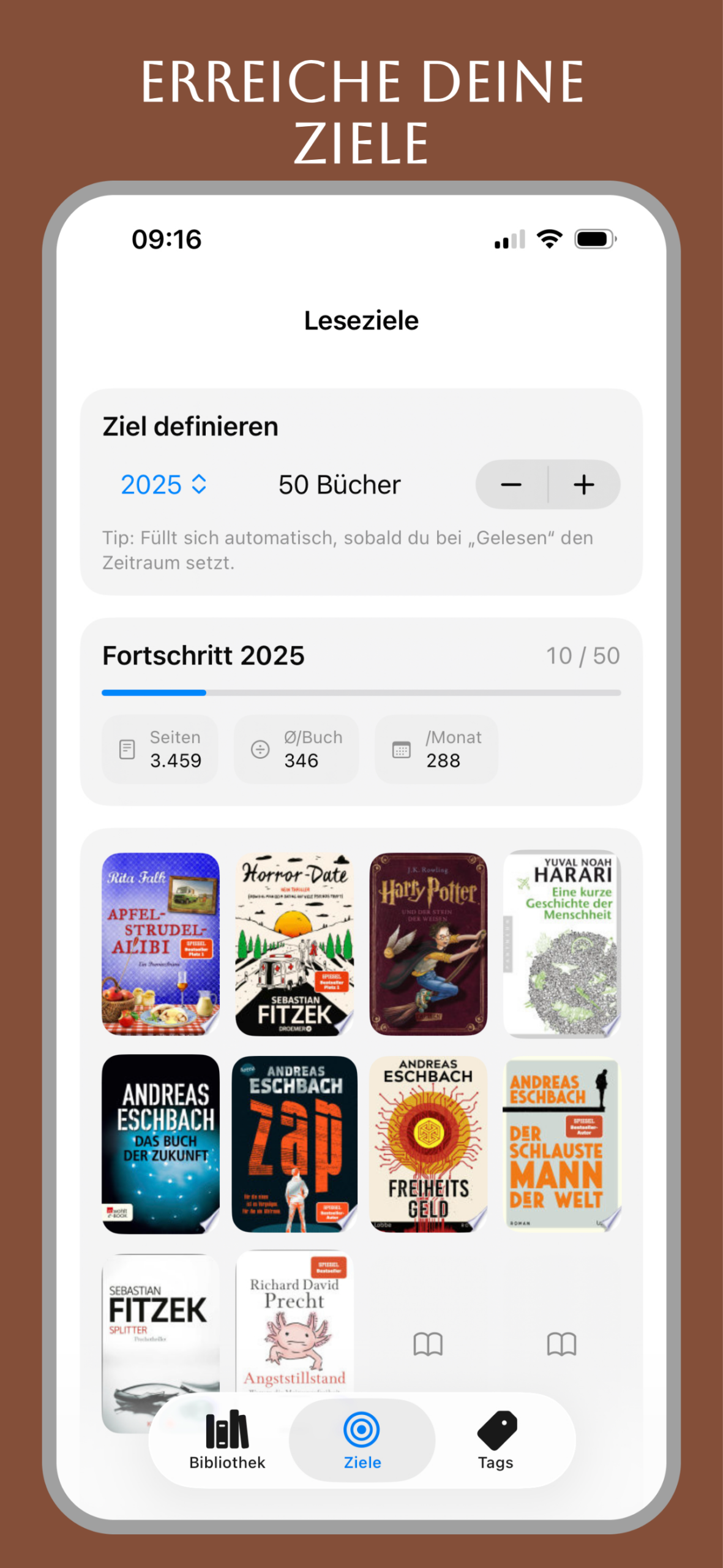 Erreiche deine Ziele